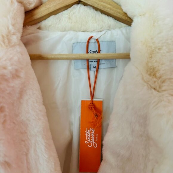 Sixth June Paris - Faux fur fringe jacket off white - M - Picture 3 of 9